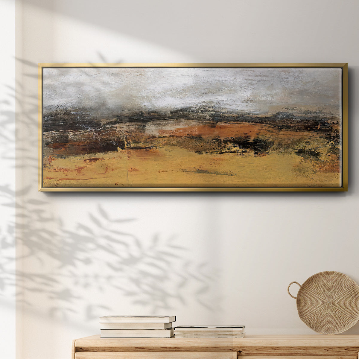 Bridges Ochre IV  - Floater Framed Canvas Print