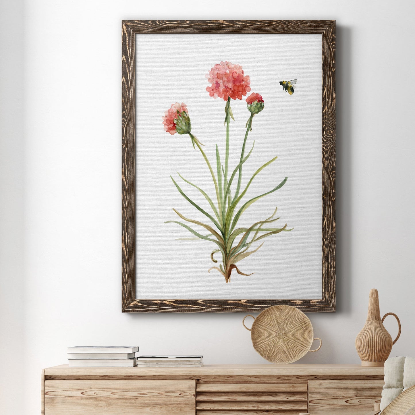 Wildflower Botanical III - Barnwood Framed Canvas Print