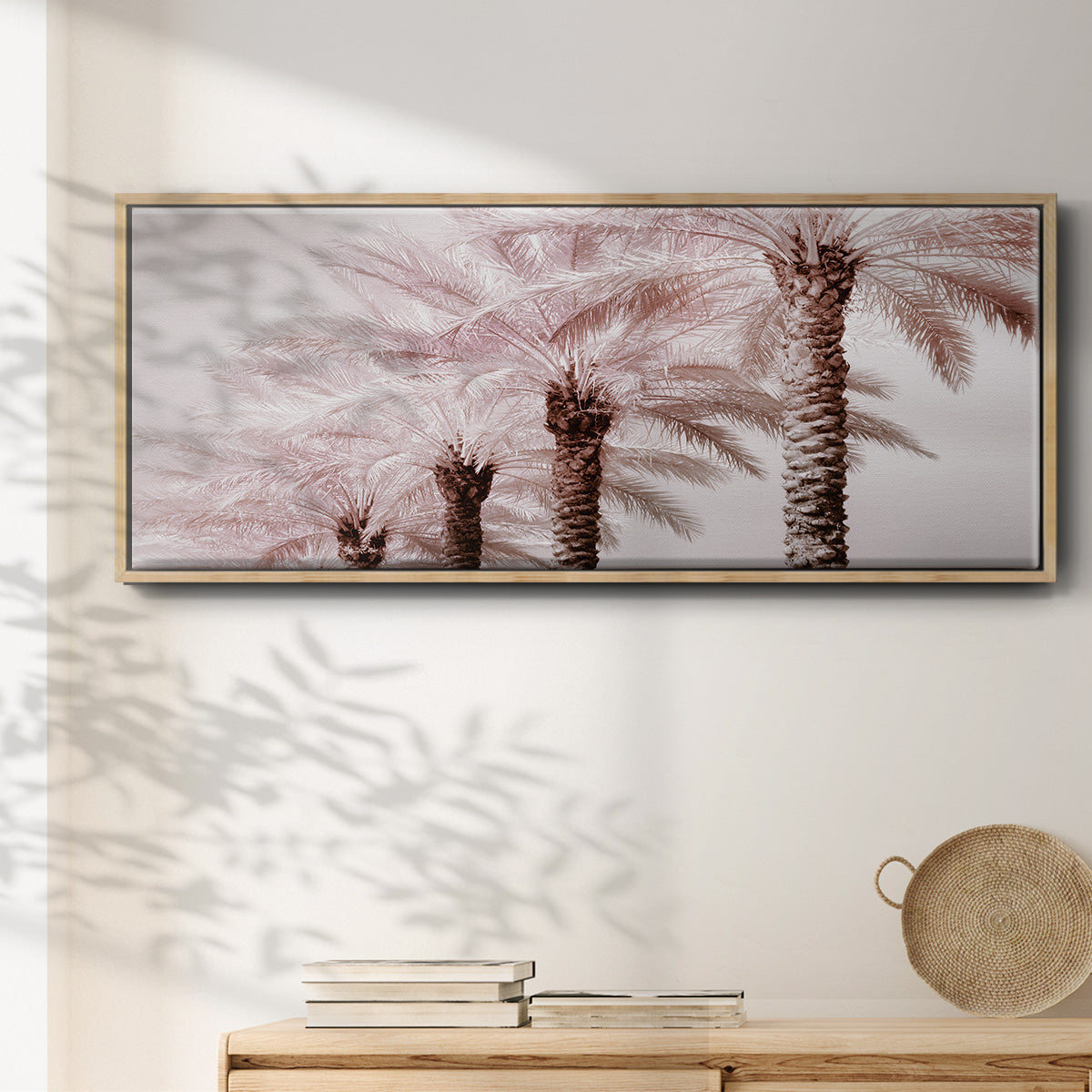 Stately Palms - Floater Framed Canvas Print