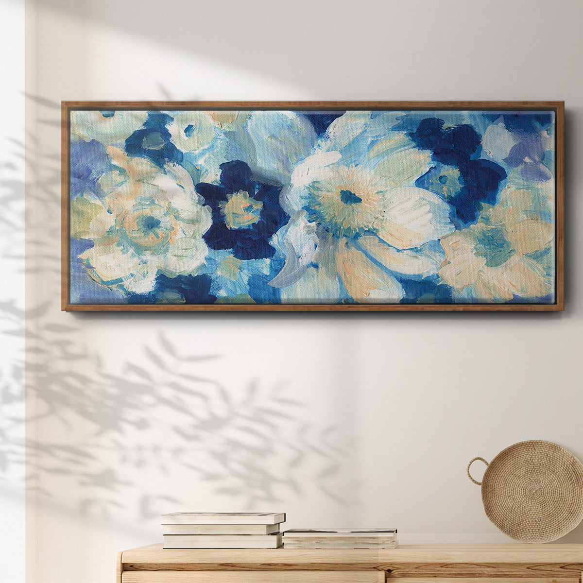 Blue Nocturne II - Floater Framed Canvas Print