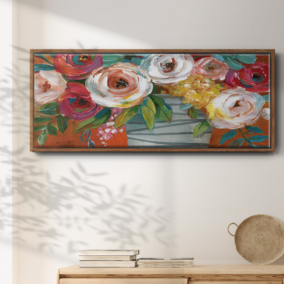 Color Burst I - Floater Framed Canvas Print