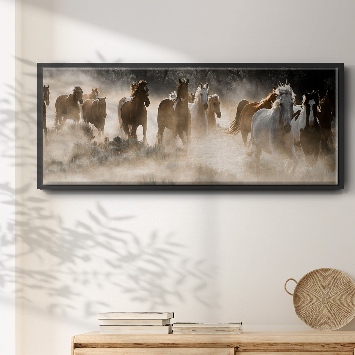 Kickin' Up Dust - Floater Framed Canvas Print
