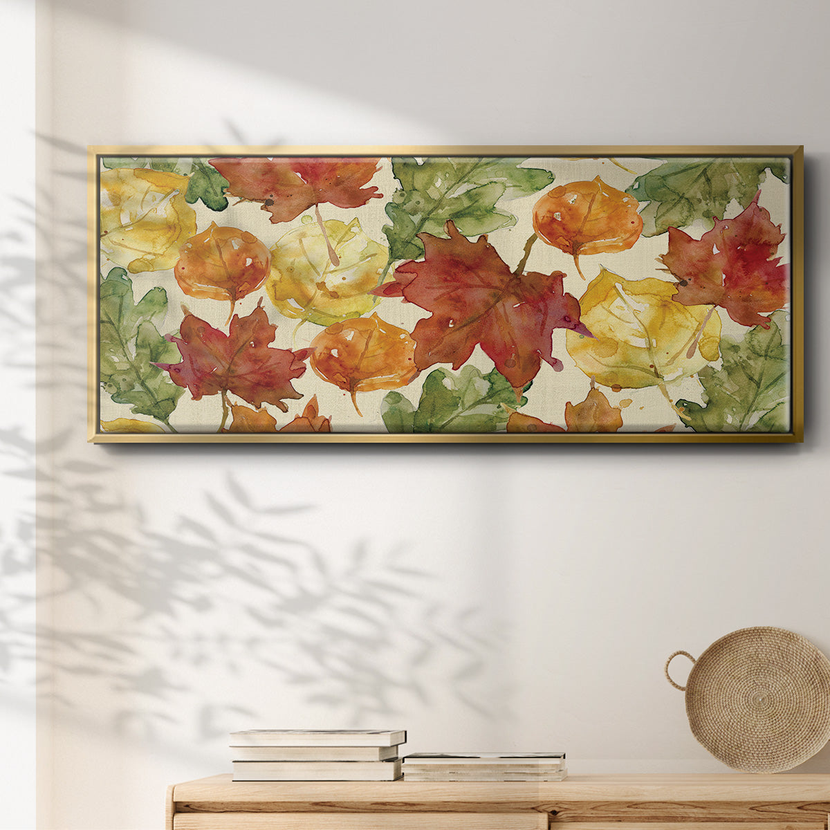 Autumn Leaves - Floater Framed Canvas Print