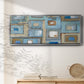 Variation on Greek Key I - Floater Framed Canvas Print