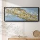 Mistral V in Azure - Floater Framed Canvas Print