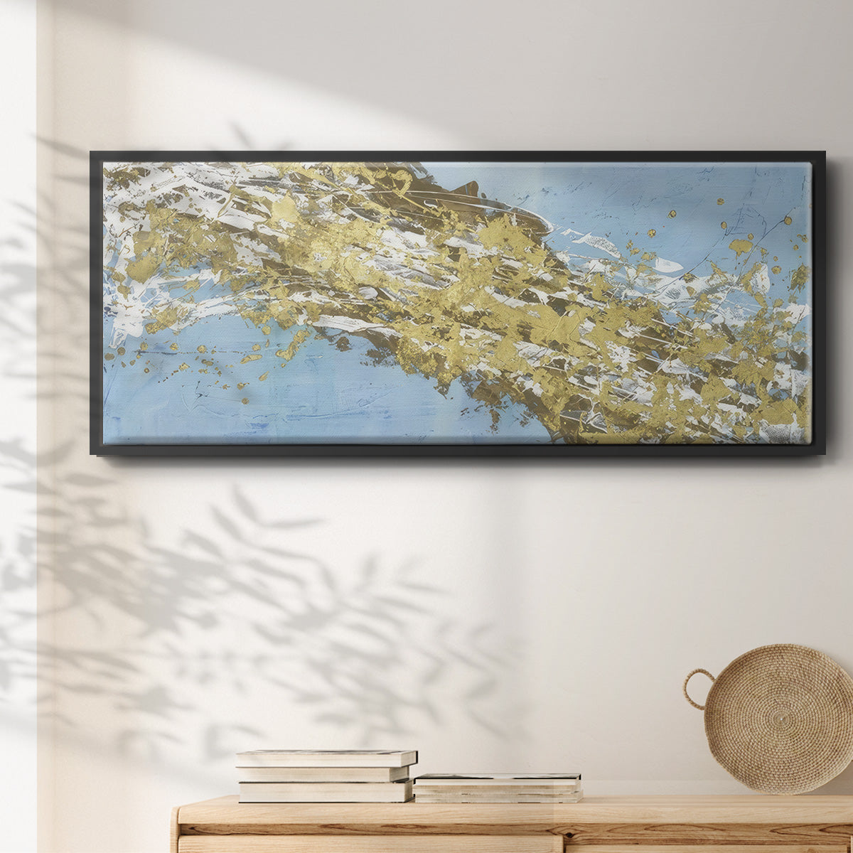 Mistral V in Azure - Floater Framed Canvas Print