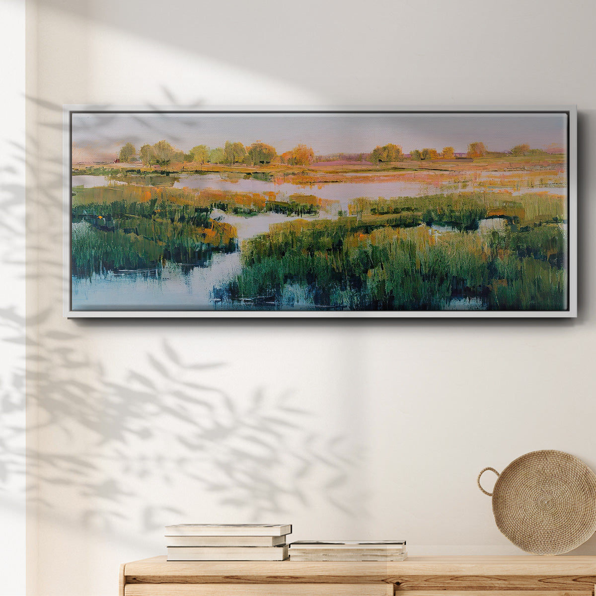 Marshland View II - Floater Framed Canvas Print