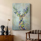 Fantastic Florals Deer, Portrait - Canvas Art Print