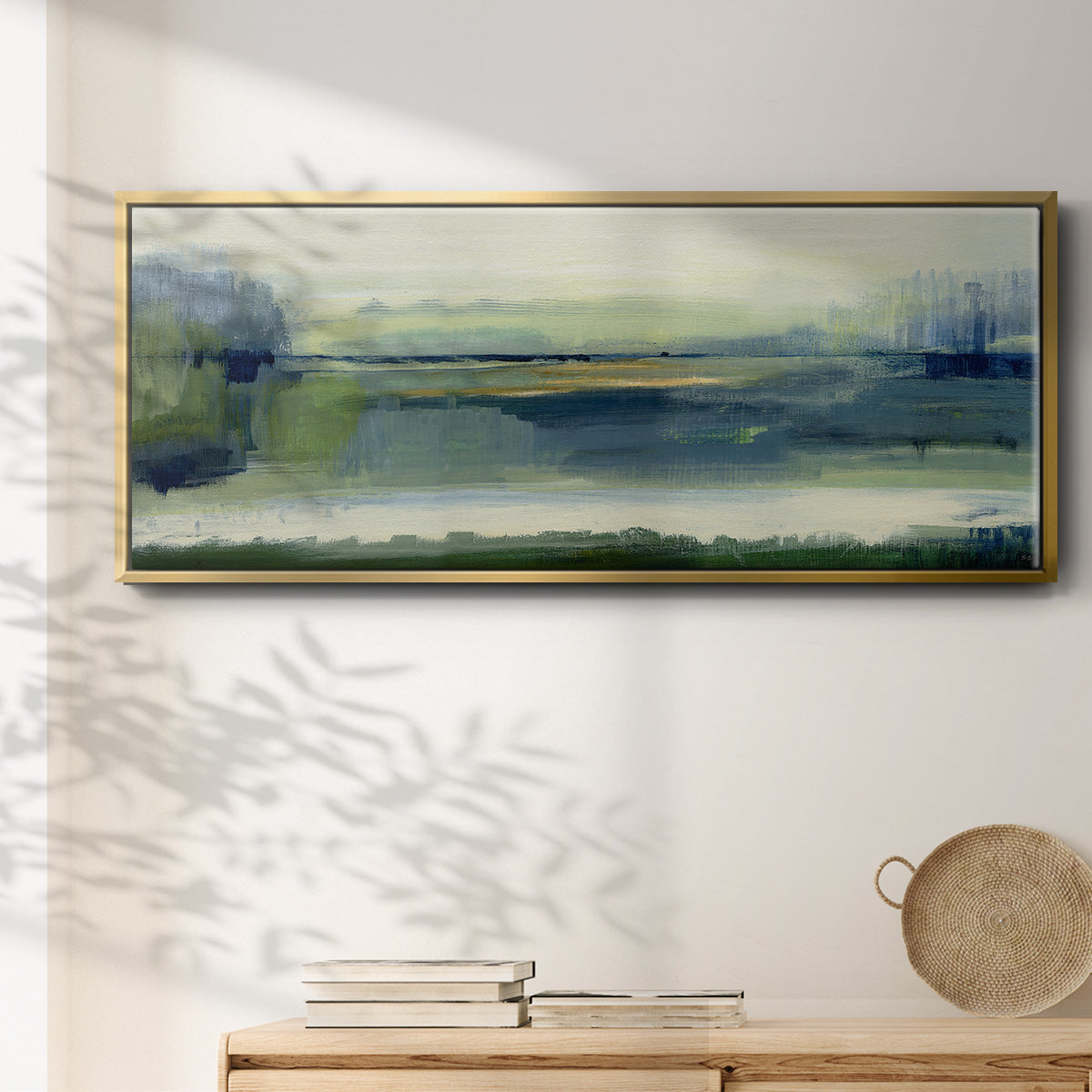 Glistening Meadow - Floater Framed Canvas Print