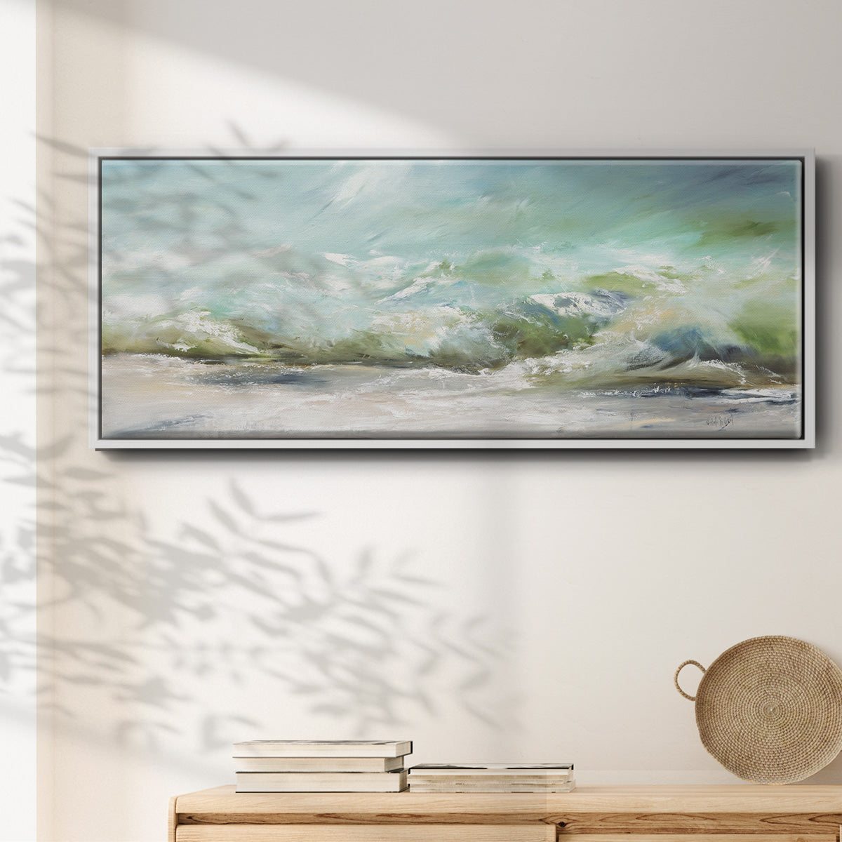 Dancing on the Waves II - Floater Framed Canvas Print