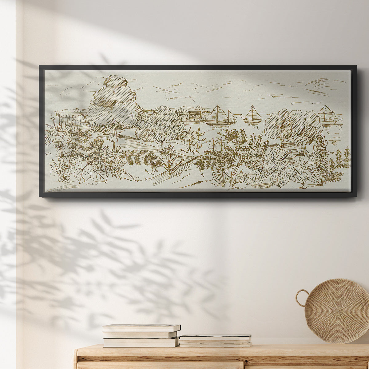 Autumn Landing I - Floater Framed Canvas Print