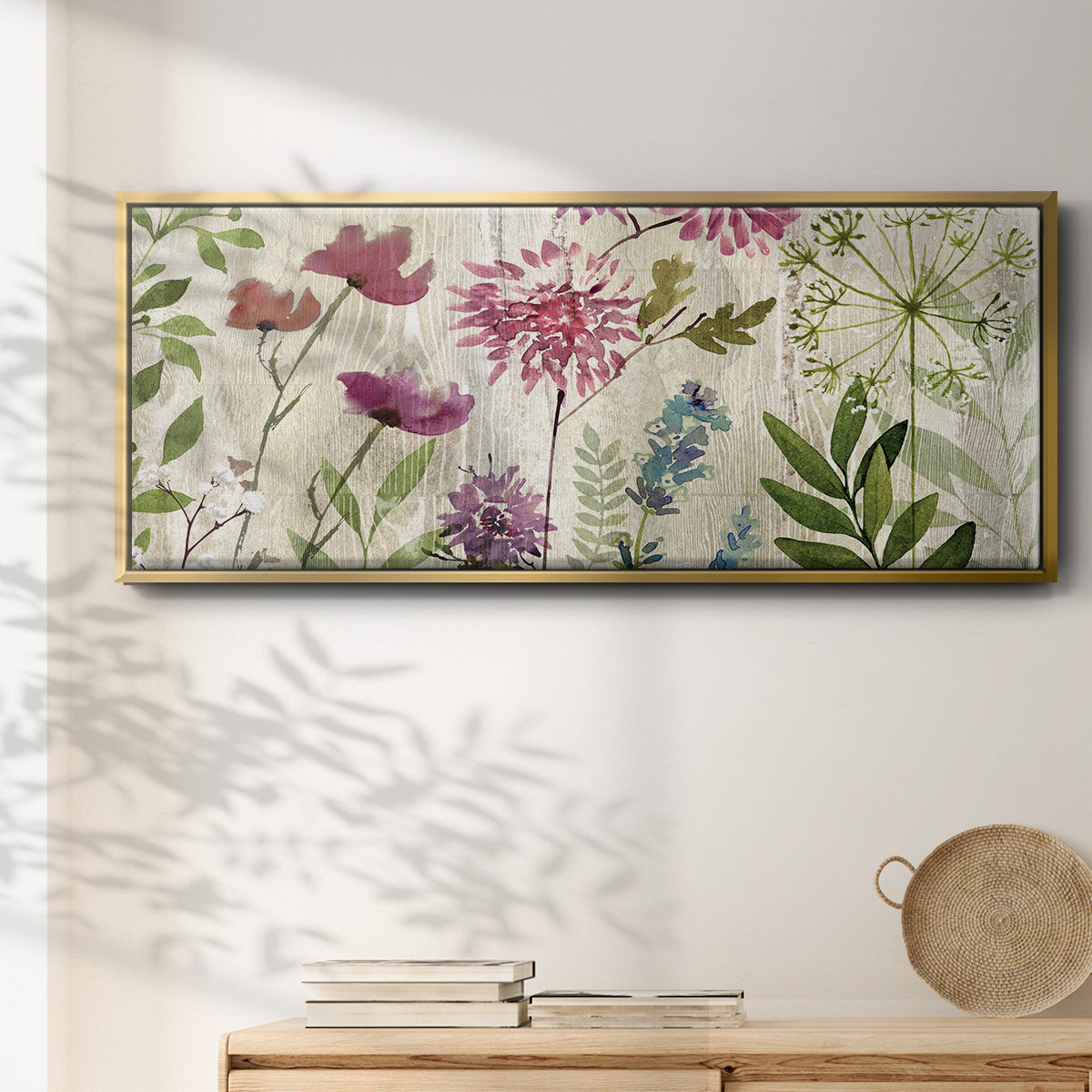 Meadow Flowers II - Floater Framed Canvas Print