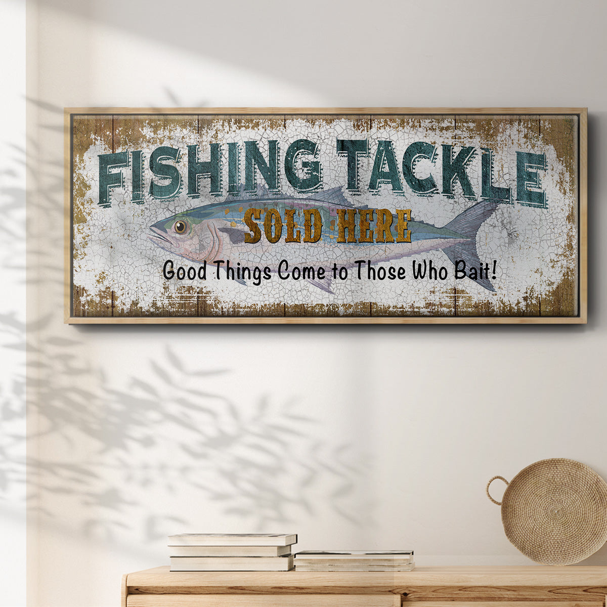 Fishing Tackle - Floater Framed Canvas Print