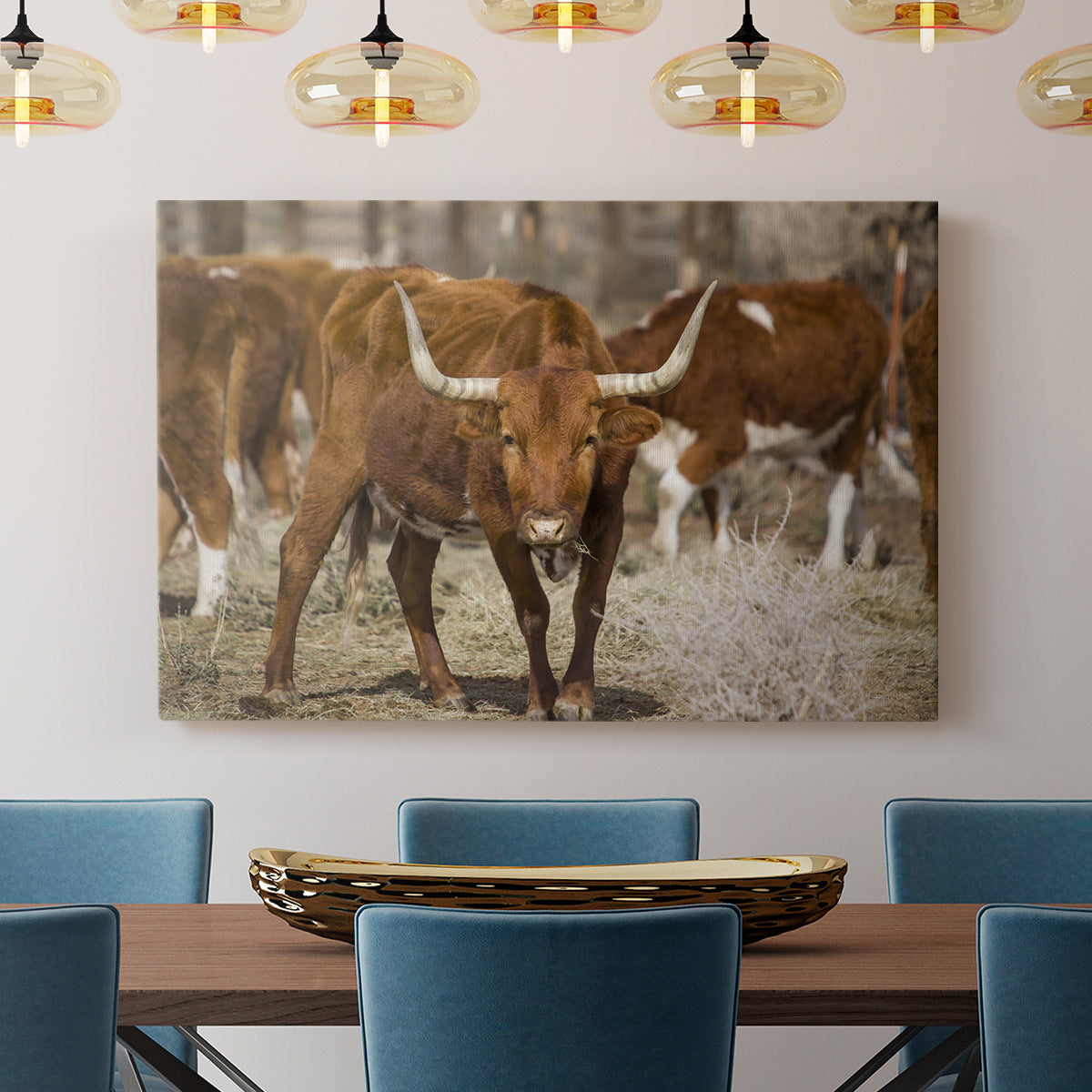 Longhorns - Canvas Art Print