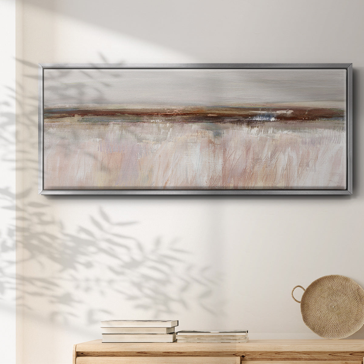 Guilded Field - Floater Framed Canvas Print