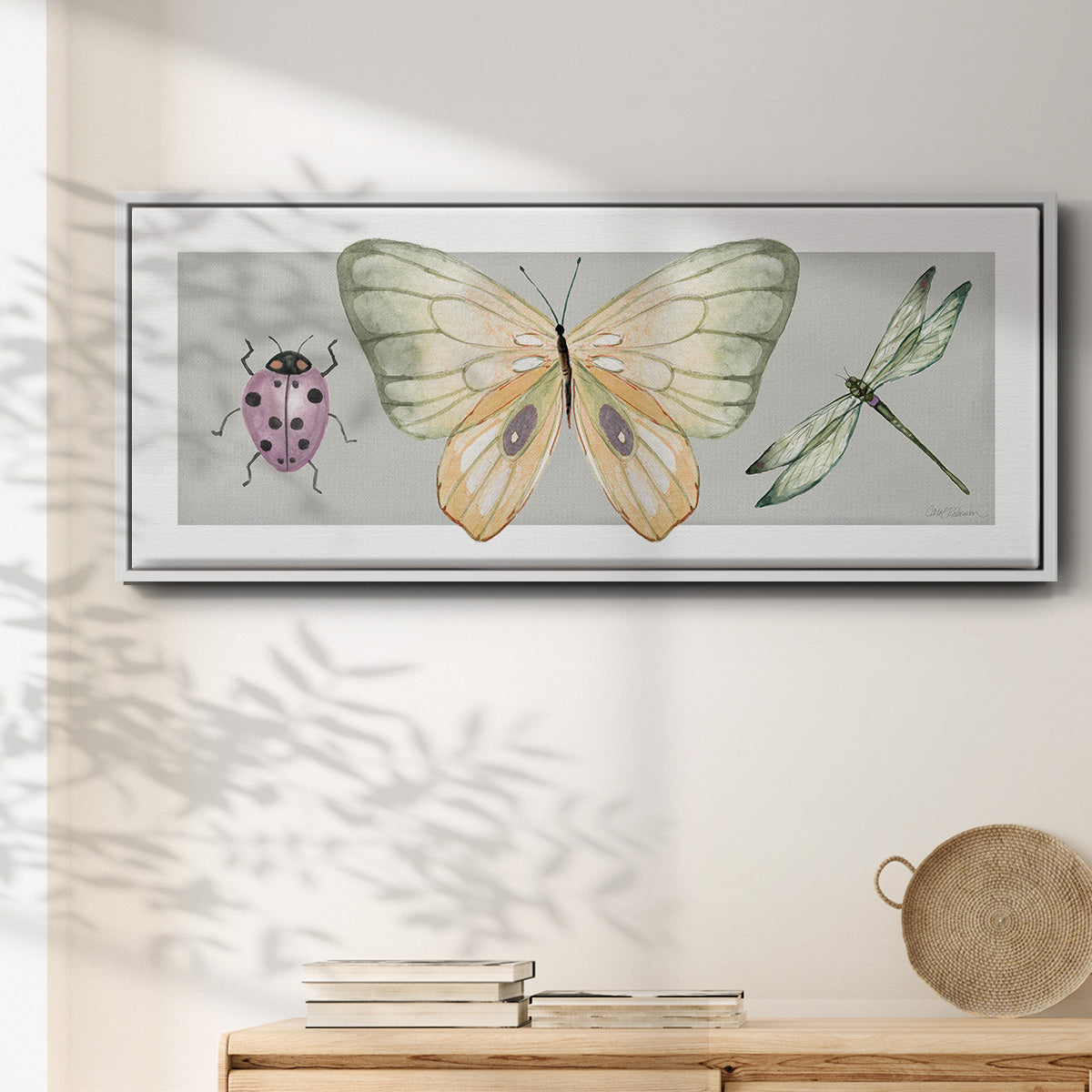 Pretty Insects I - Floater Framed Canvas Print