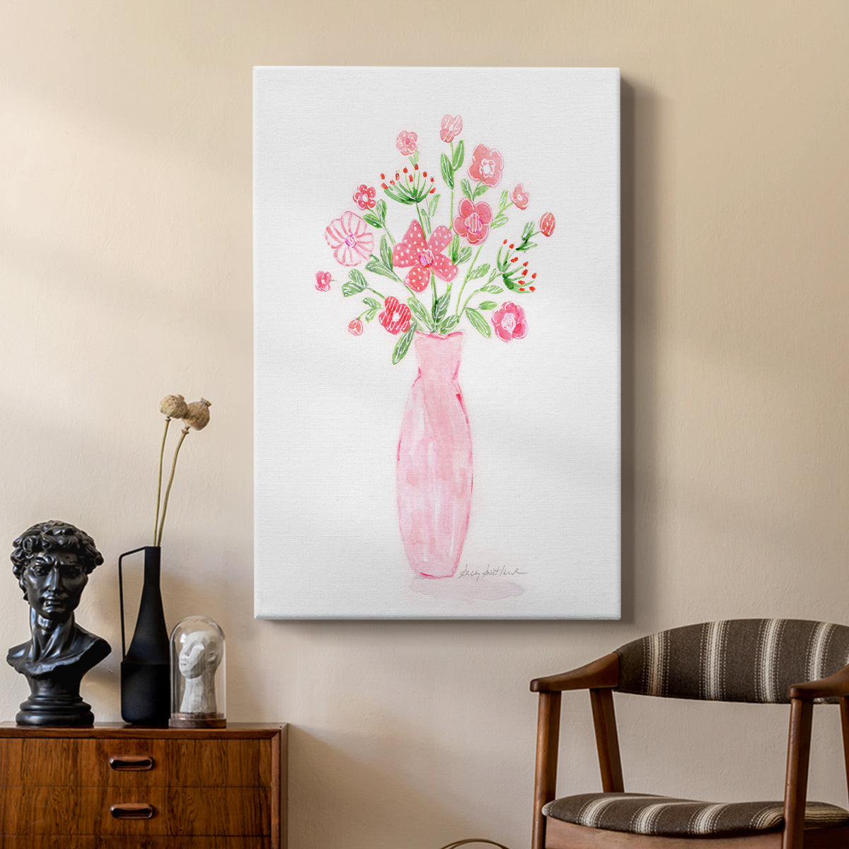 Boho Pinwheel Bouquet I - Canvas Art Print