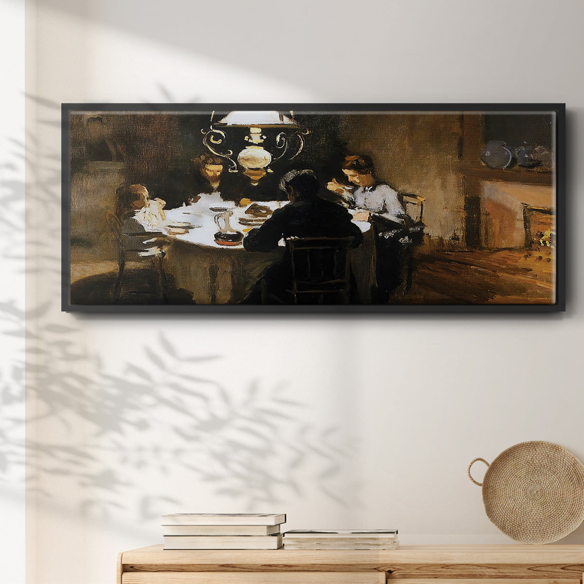 The Dinner, 1868 - Floater Framed Canvas Print