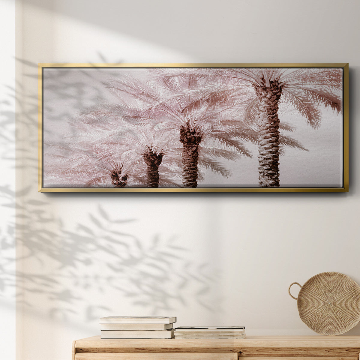 Stately Palms - Floater Framed Canvas Print