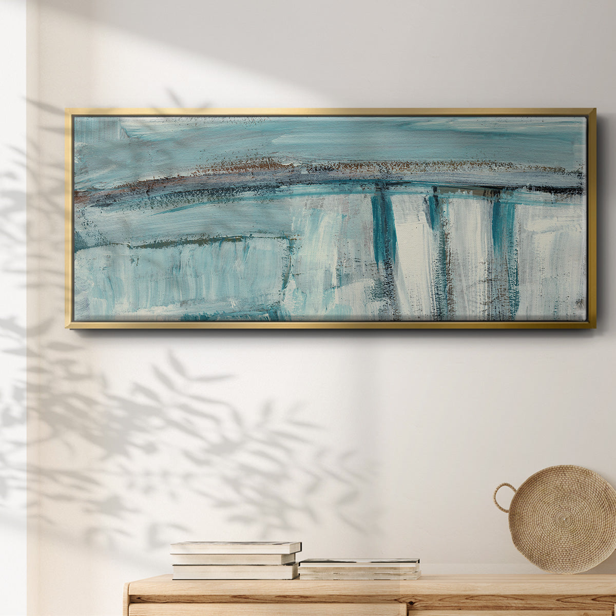 Acqua I - Floater Framed Canvas Print