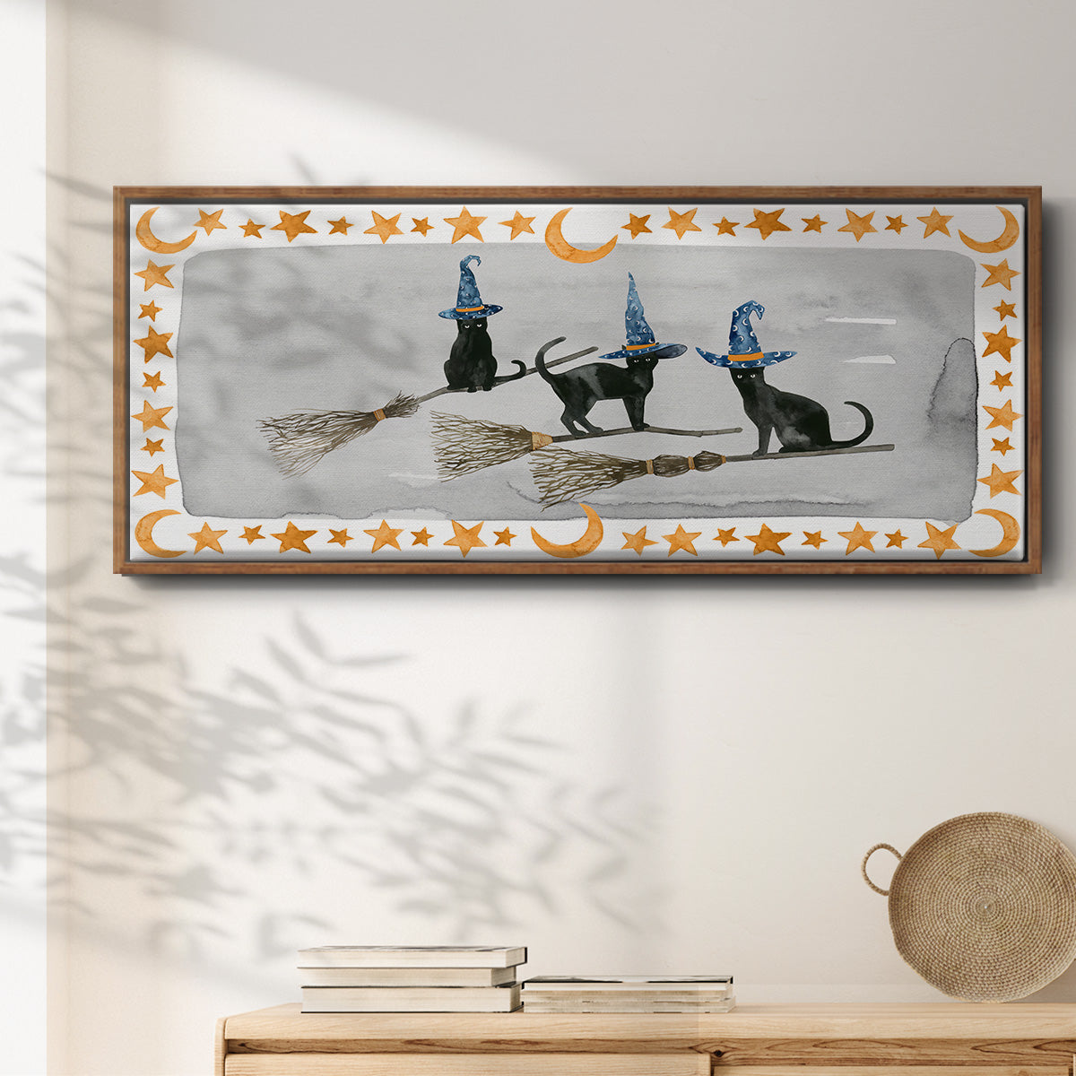 Black Cat Collection D - Floater Framed Canvas Print