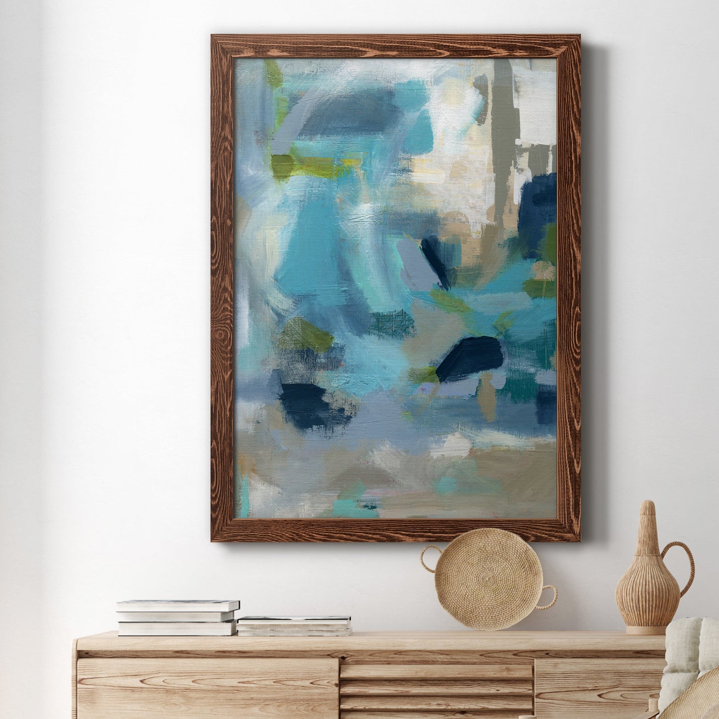 Circle the Beachfront - Barnwood Framed Canvas Print