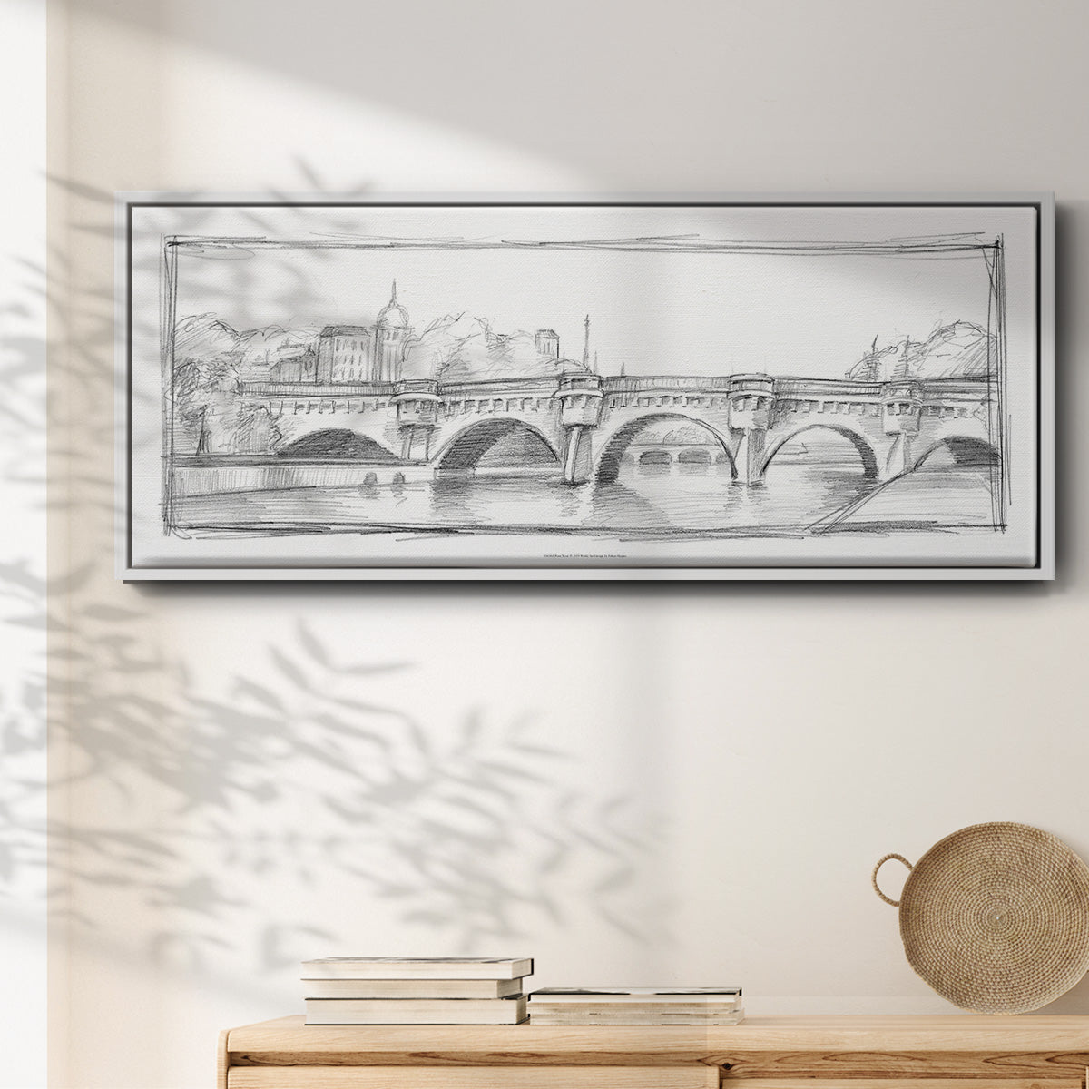 Pont Neuf - Floater Framed Canvas Print