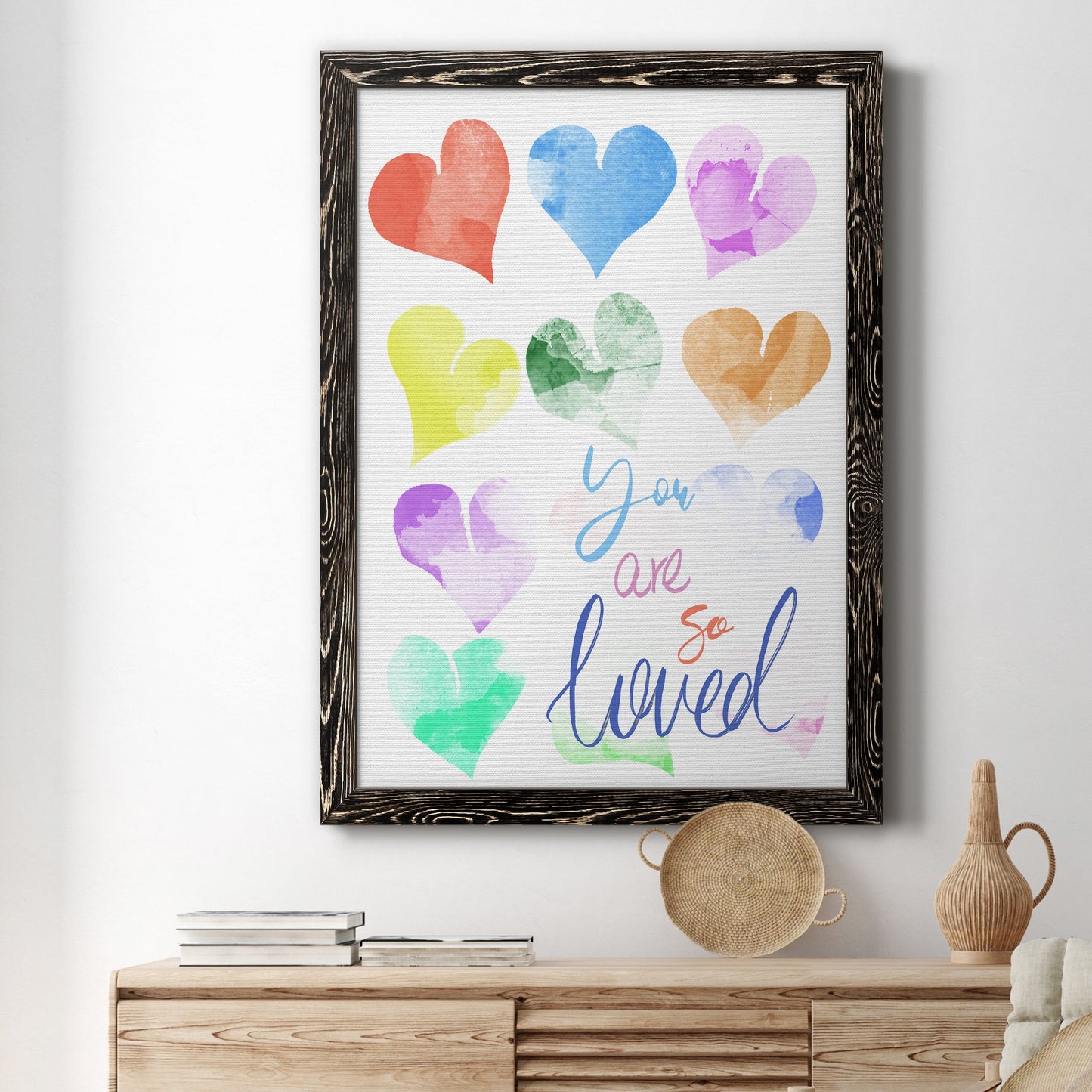 You Are So Loved - Barnwood Framed Canvas Print