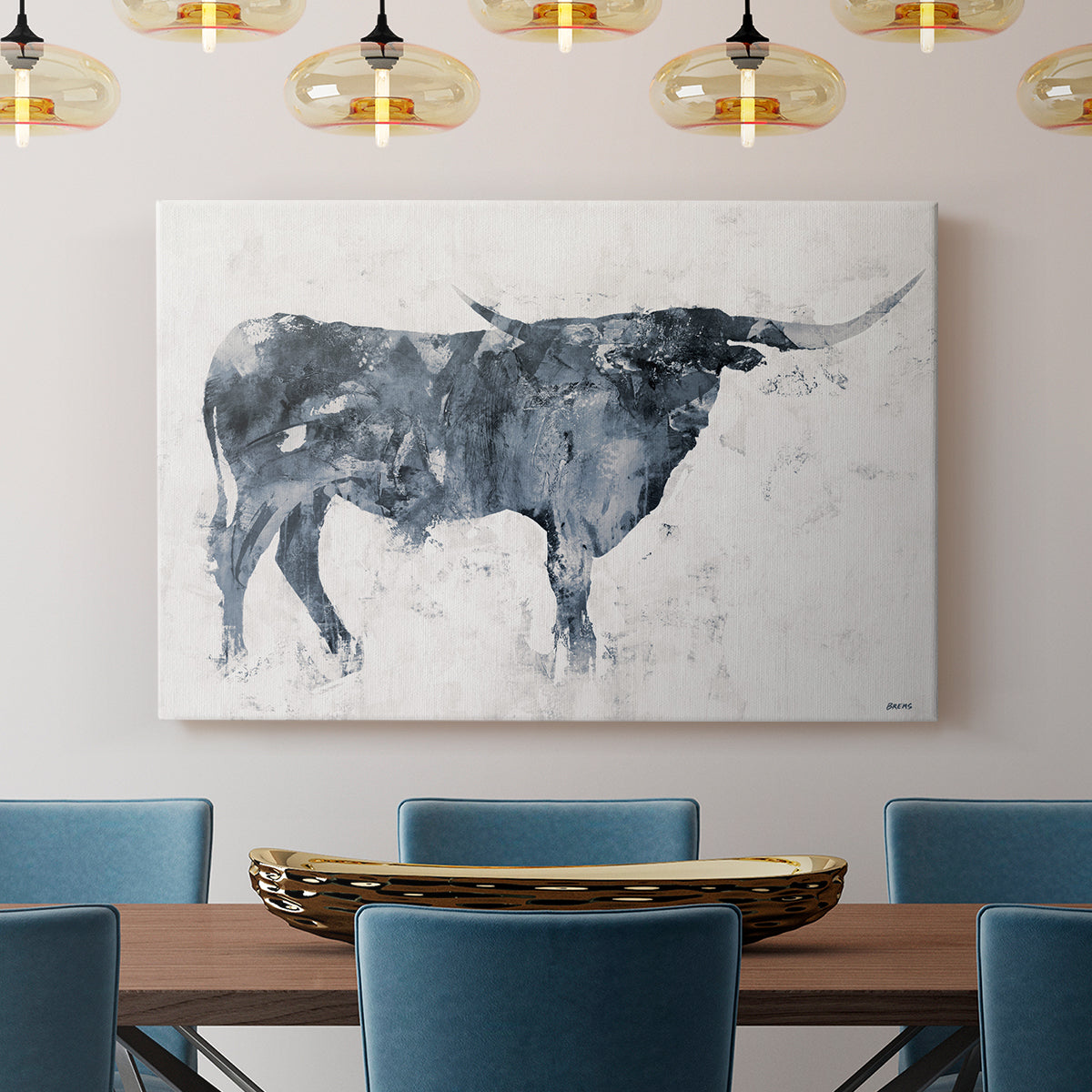 Long Horn - Canvas Art Print