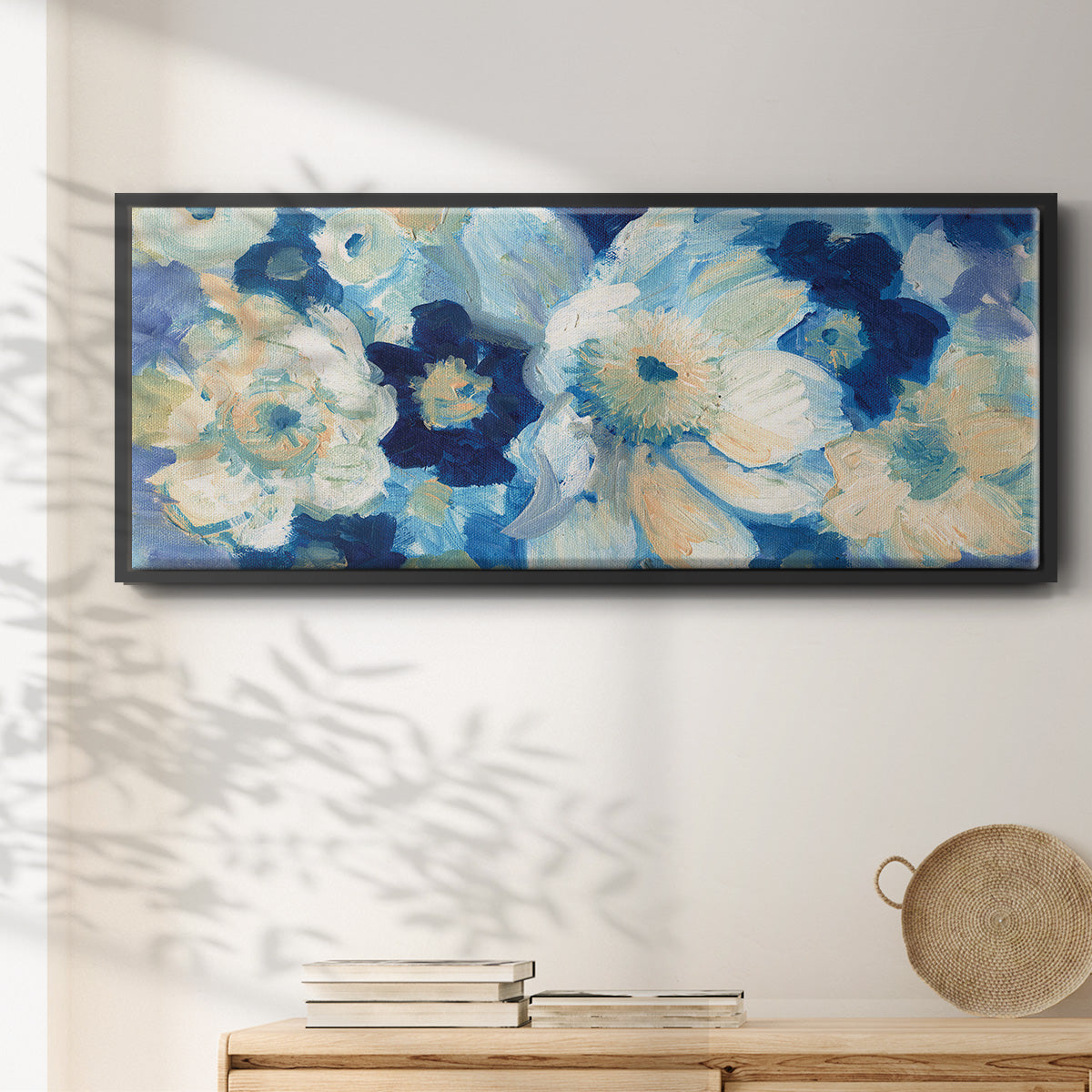 Blue Nocturne II - Floater Framed Canvas Print