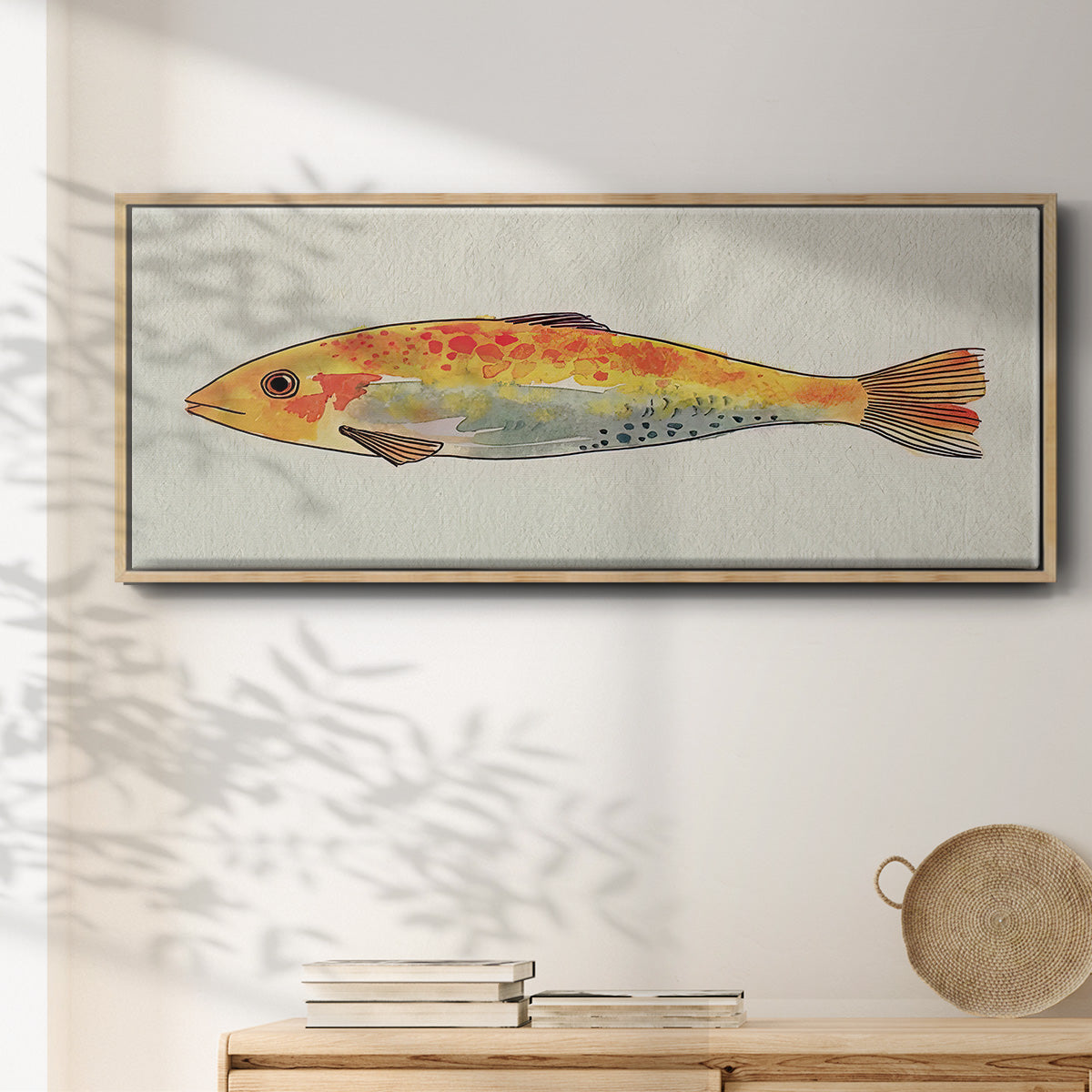 Fanciful Fish II - Floater Framed Canvas Print