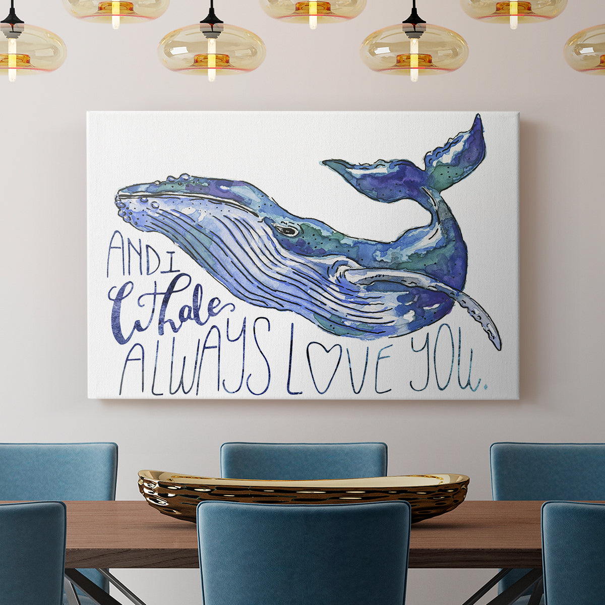 Whale Love I - Canvas Art Print
