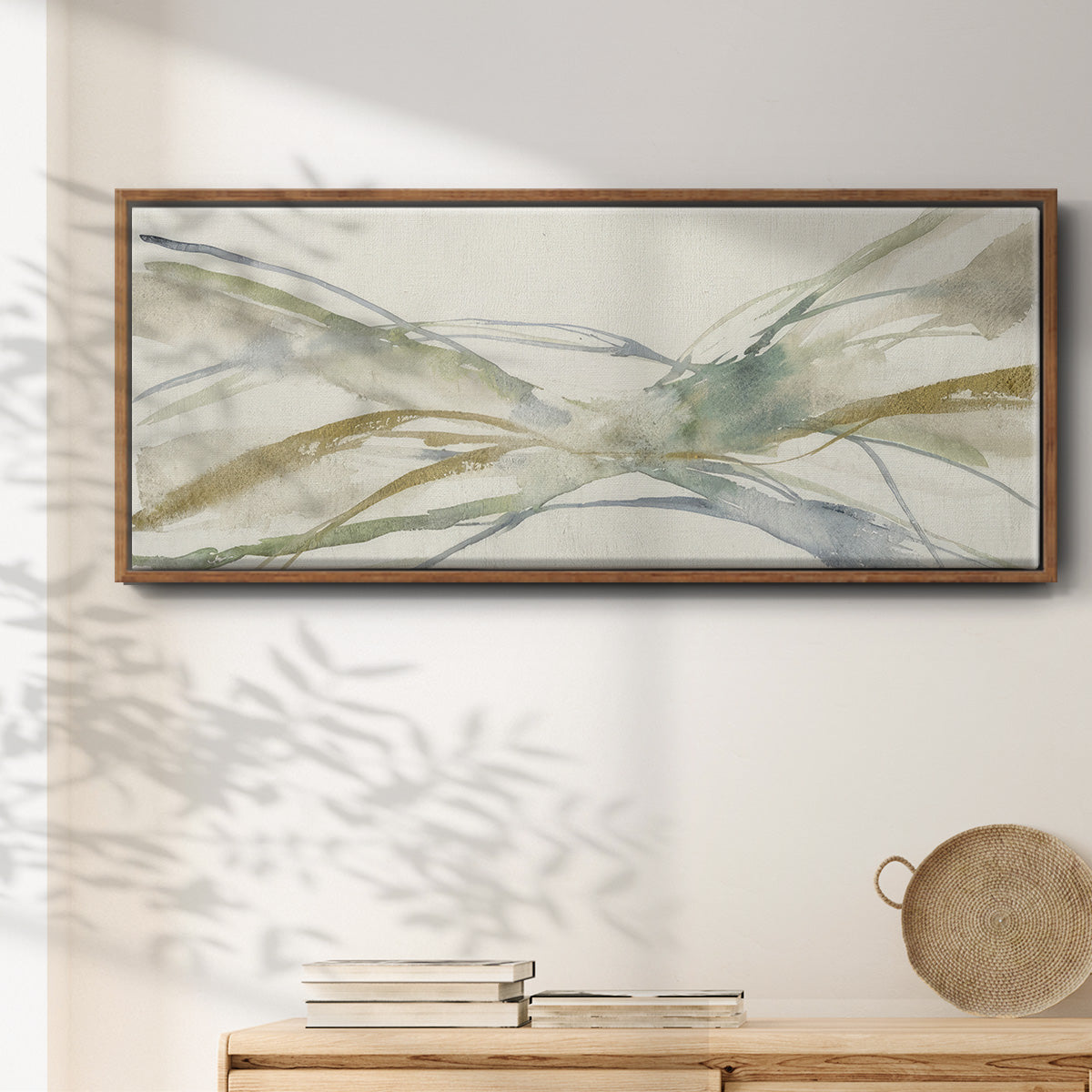 Watercolor Waves II - Floater Framed Canvas Print