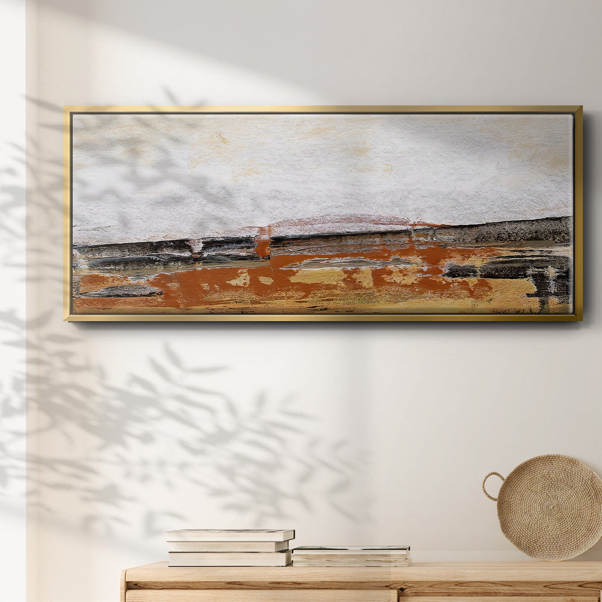 Bridges Ochre III - Floater Framed Canvas Print