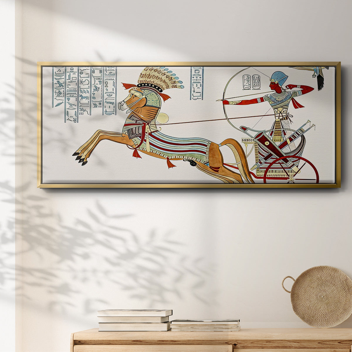 Egyptian Chariots I - Floater Framed Canvas Print
