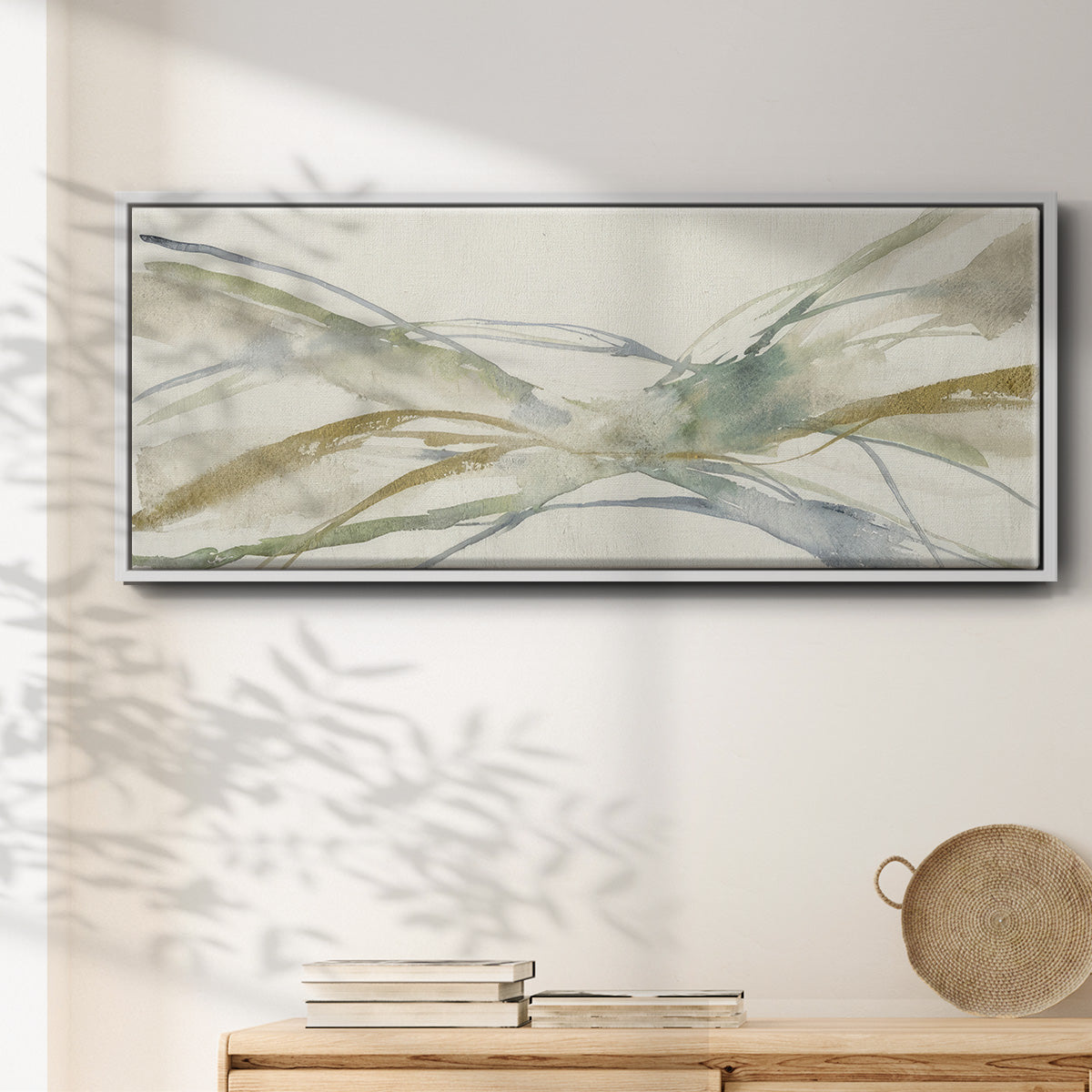 Watercolor Waves II - Floater Framed Canvas Print