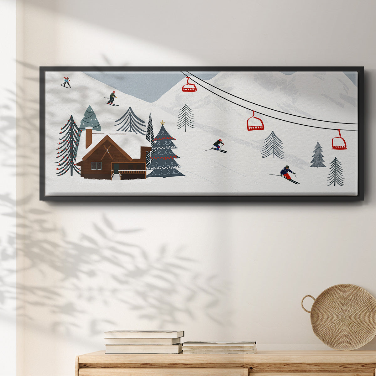 Ski Slope Collection D - Floater Framed Canvas Print