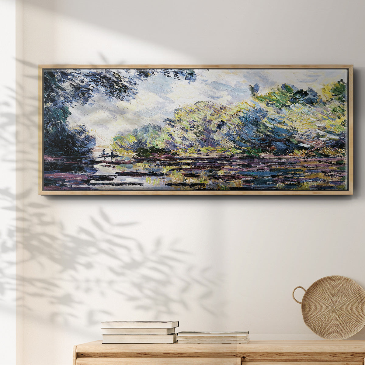 Section of the Seine, Near Giverny, 1885 - Floater Framed Canvas Print