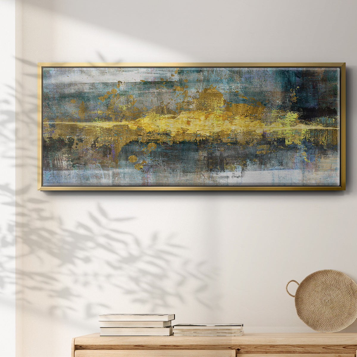 Frequency - Floater Framed Canvas Print