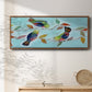 Bitty Birds I - Floater Framed Canvas Print
