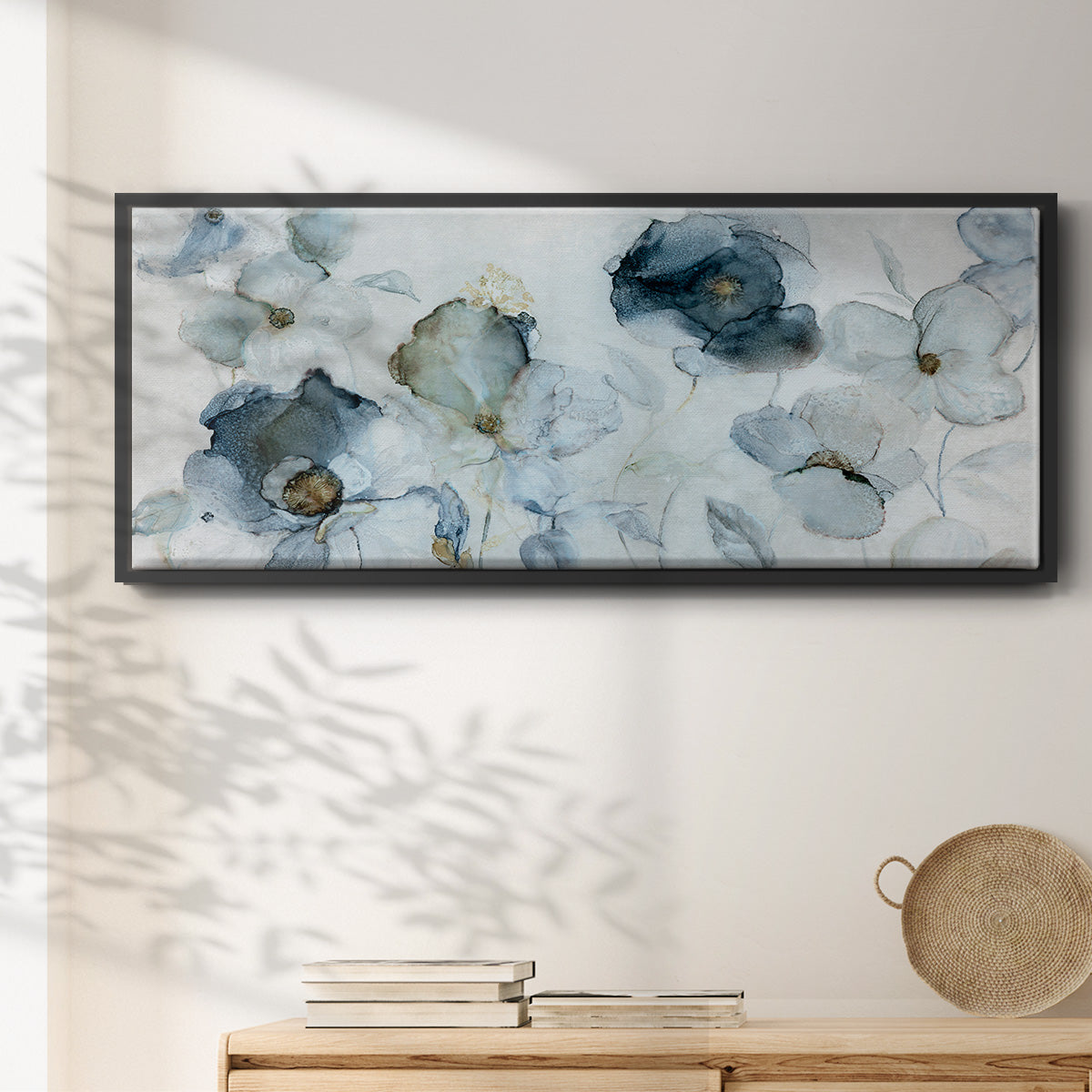 Flowering Indigo - Floater Framed Canvas Print