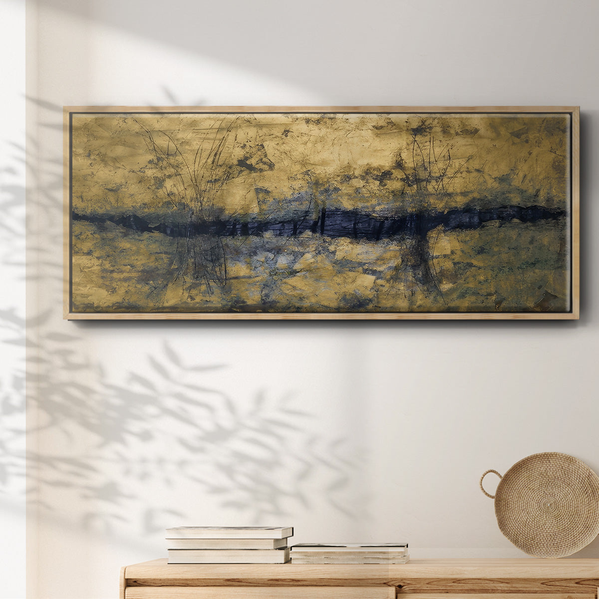 Etched Gold - Floater Framed Canvas Print