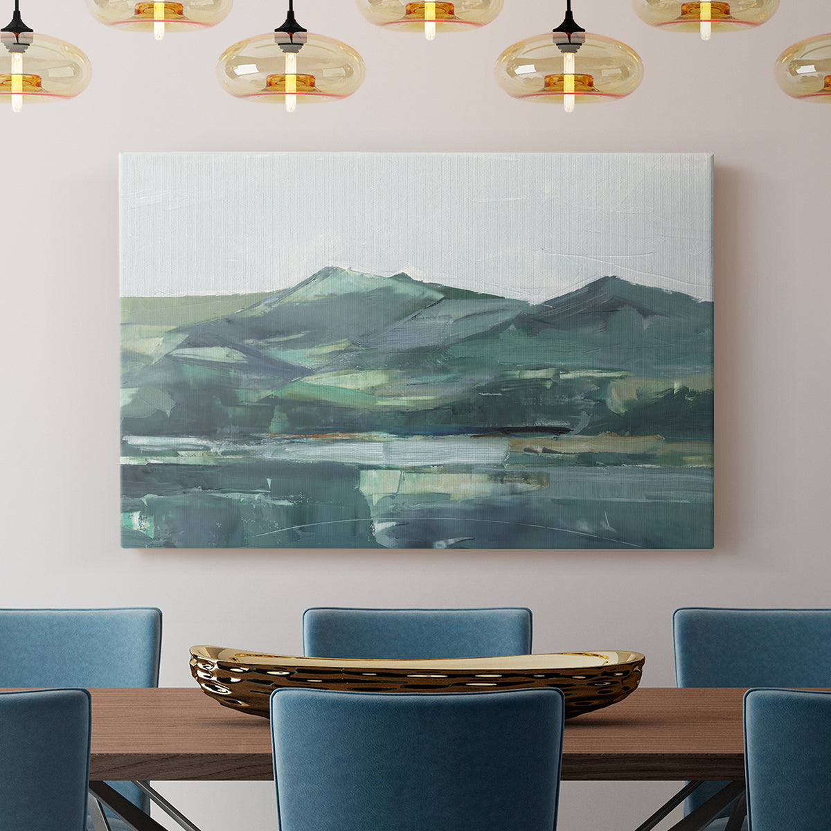 Green Grey Mountains II - Canvas Art Print