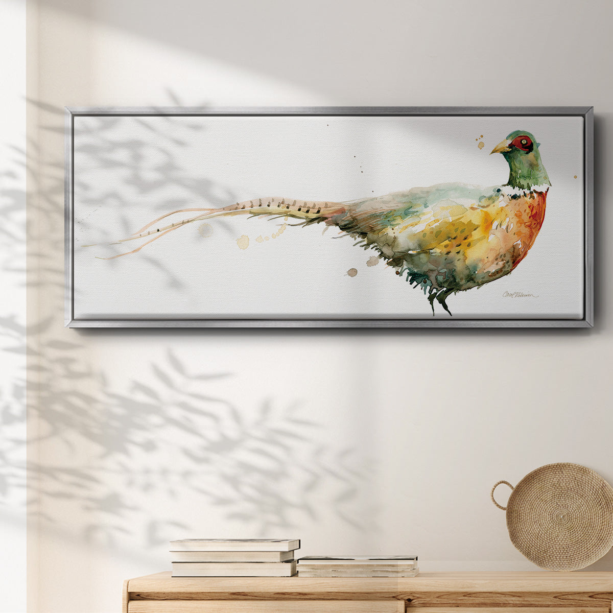 Harvest Pheasant - Floater Framed Canvas Print