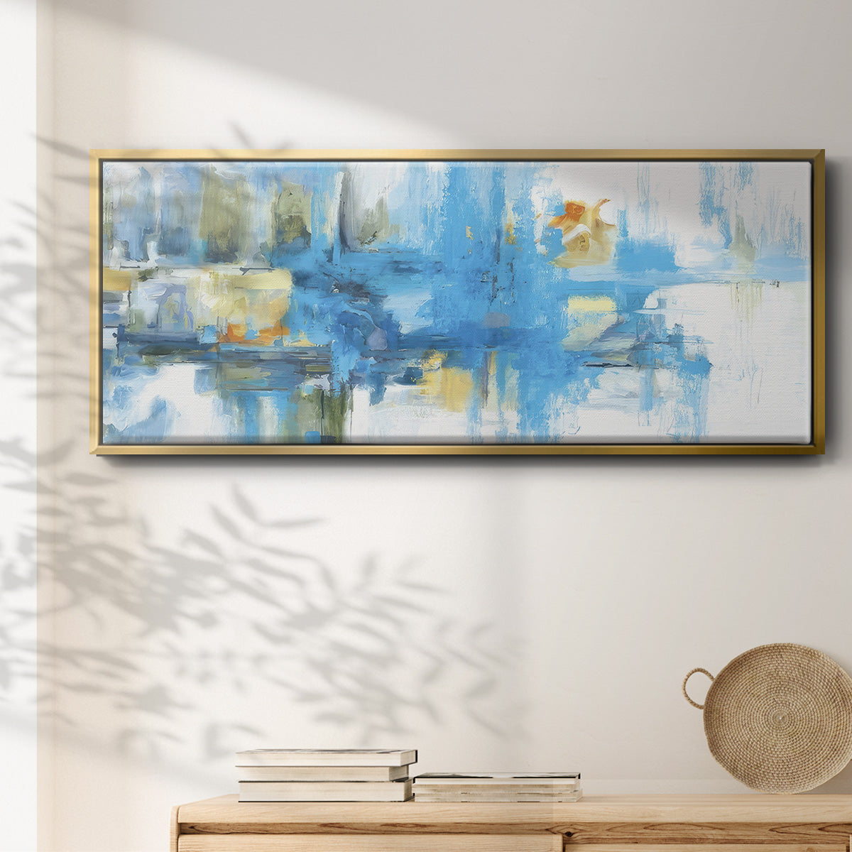 Metro Blue - Floater Framed Canvas Print
