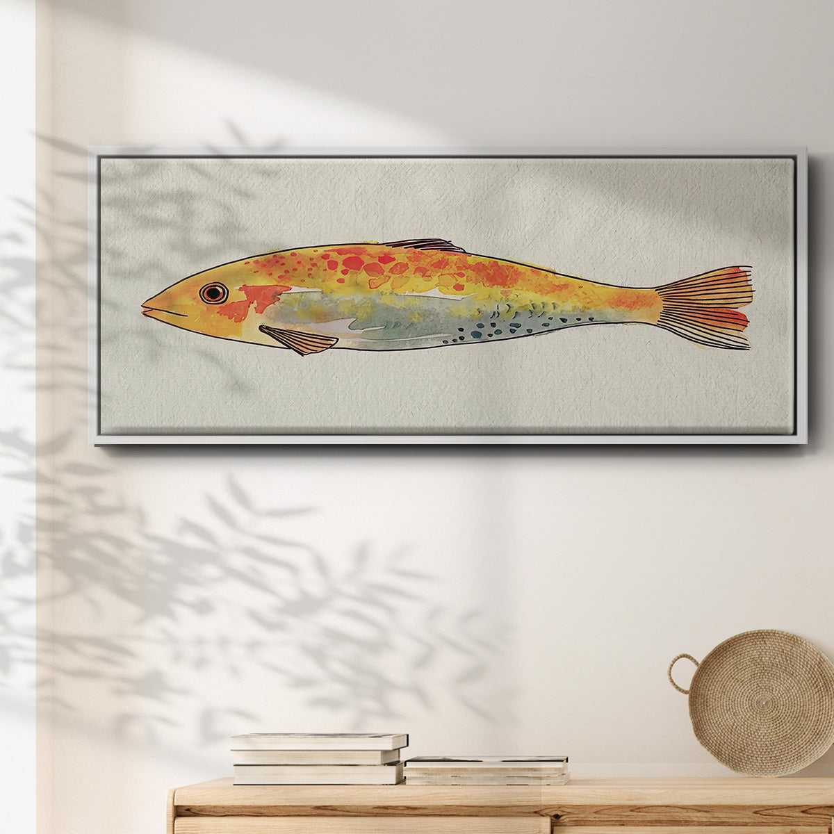 Fanciful Fish II - Floater Framed Canvas Print