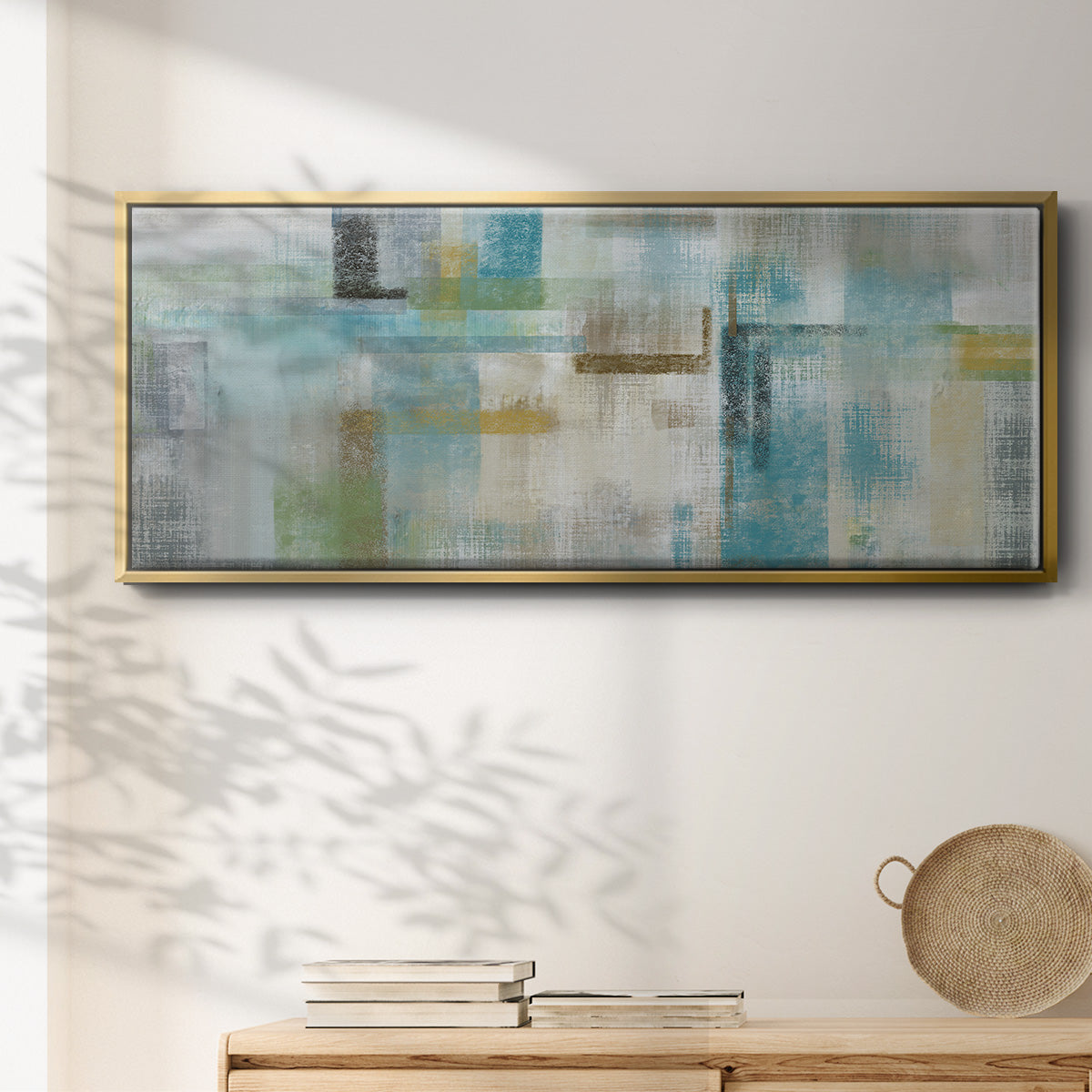Bits and Pieces - Floater Framed Canvas Print
