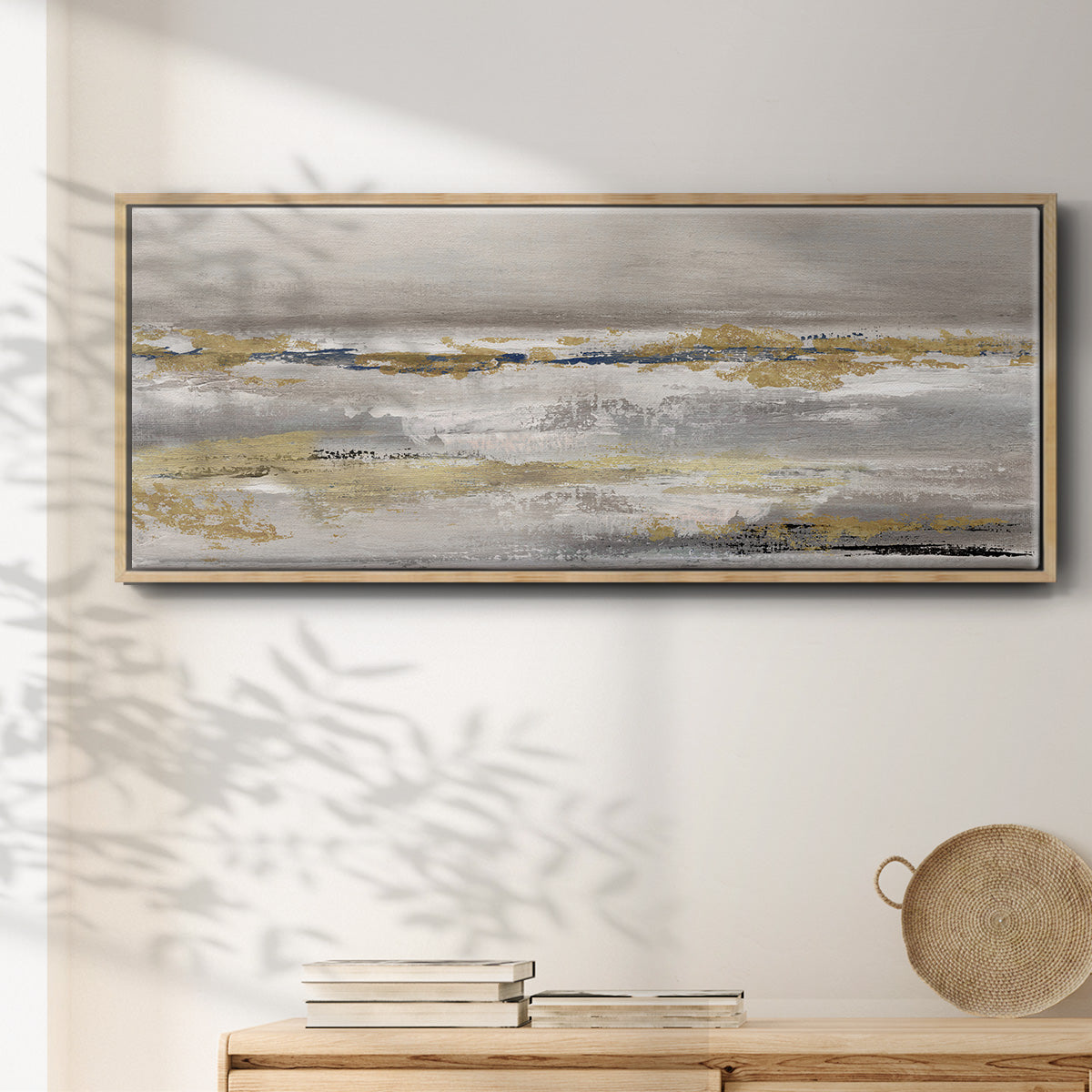 Golden Fog - Floater Framed Canvas Print