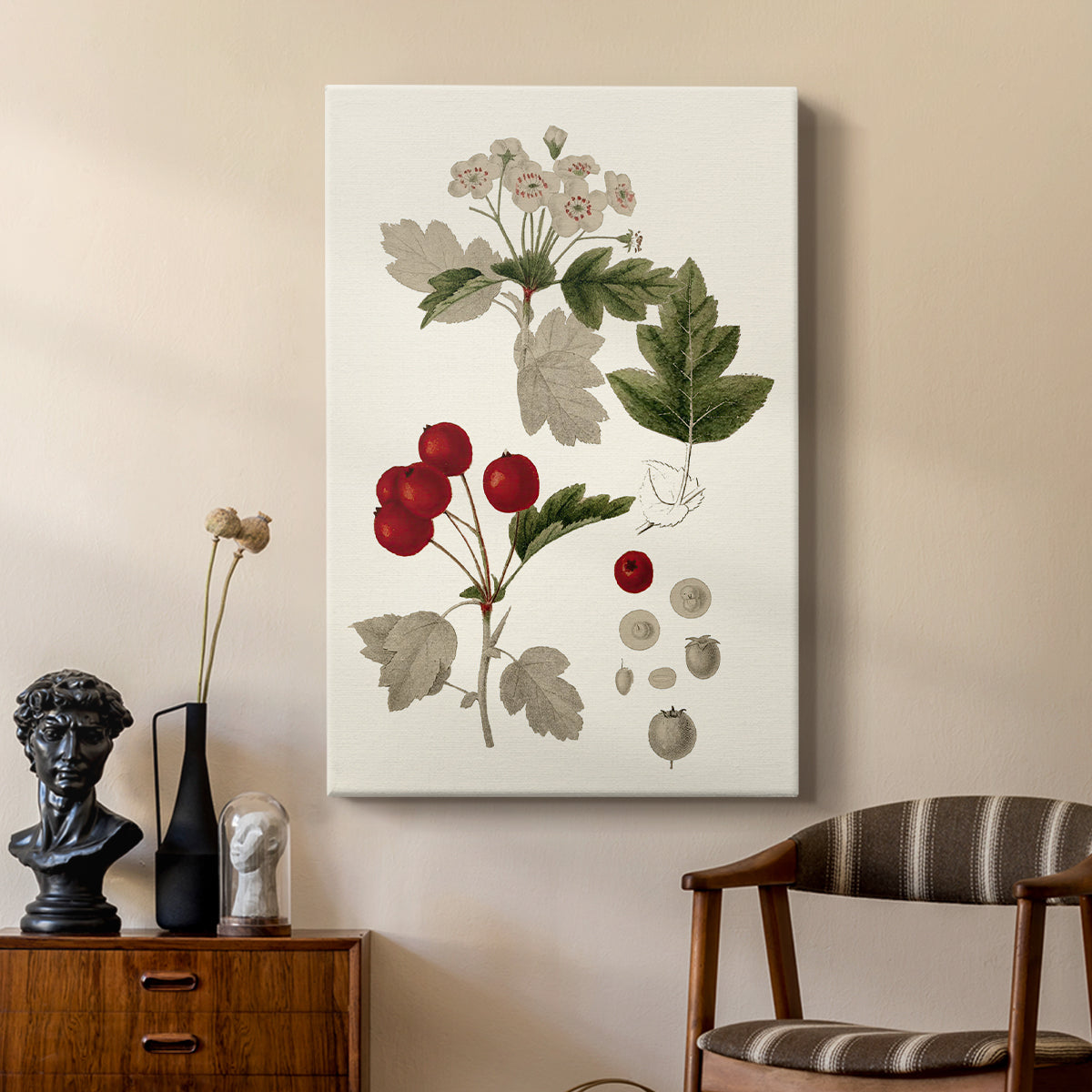 Leaves & Berries III - Canvas Art Print