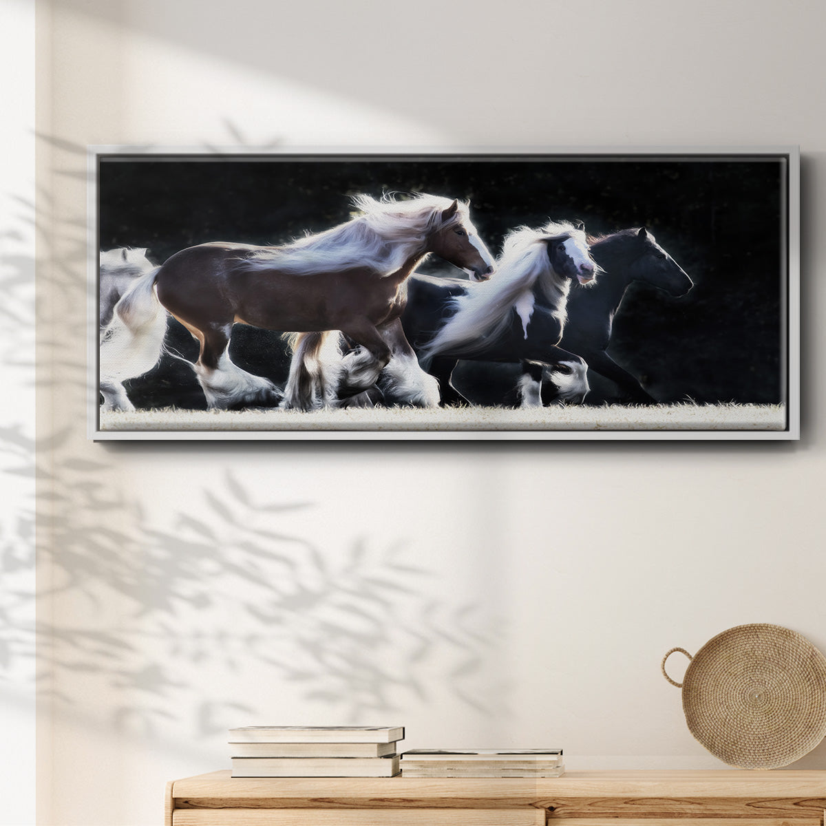 Horse Motion X - Floater Framed Canvas Print